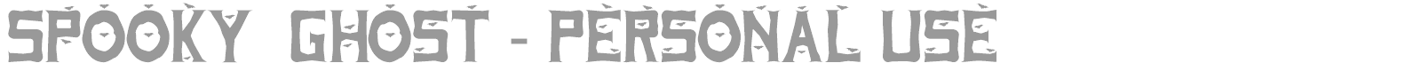 Spooky Ghost font preview
