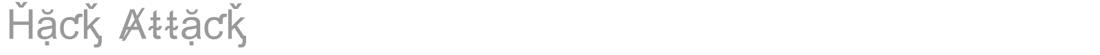 Hack Attack font preview
