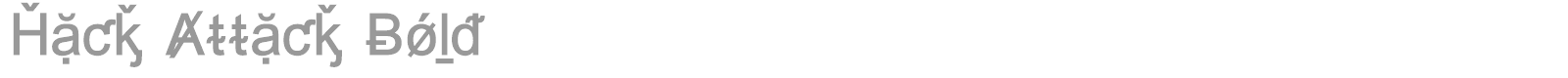 Hack Attack font preview