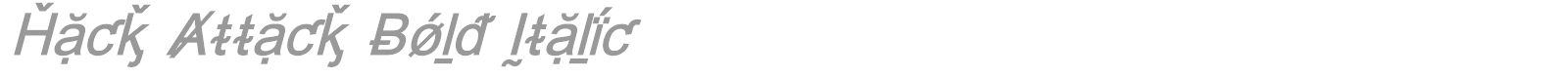 Hack Attack font preview