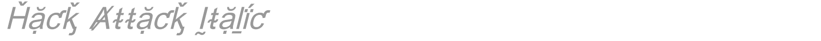 Hack Attack font preview