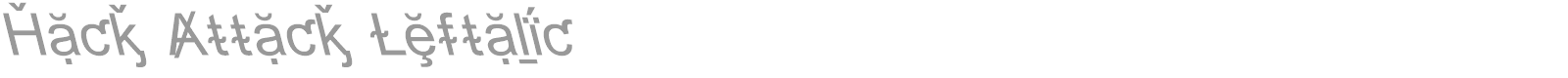 Hack Attack font preview