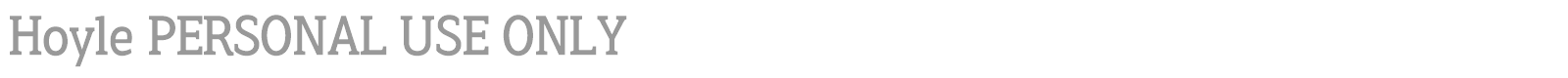 Hoyle font preview