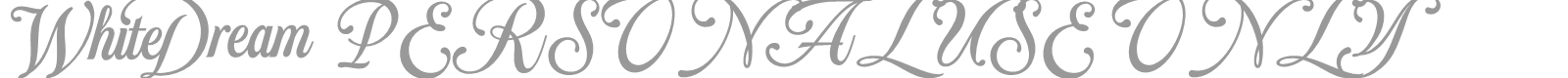 White Dream font preview