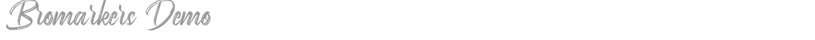 Bromarkers font preview