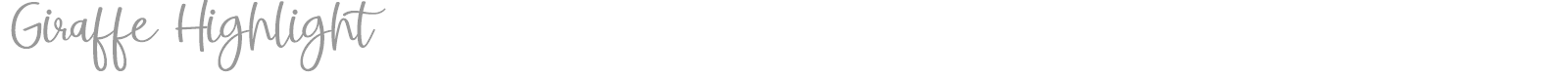 Giraffe Highlight font preview