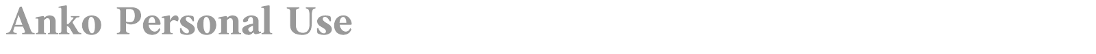 Anko font preview