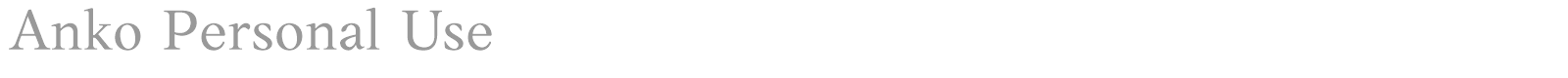 Anko font preview