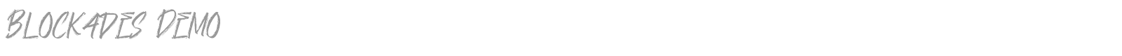 Blockades font preview