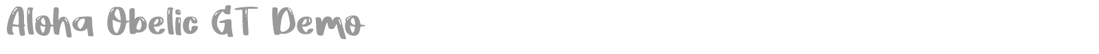Aloha Obelic GT font preview