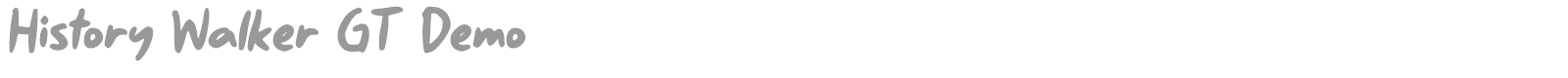 History Walker GT font preview