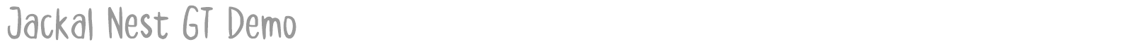 Jackal Nest GT font preview