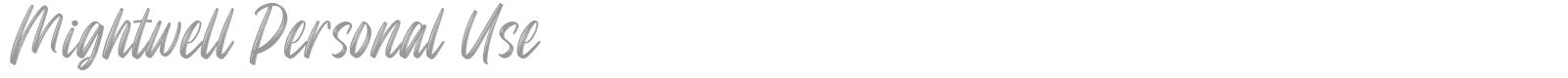 Mightwell font preview