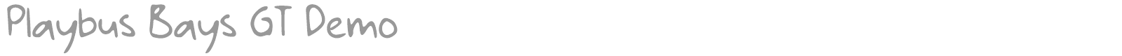 Playbus Bays GT font preview