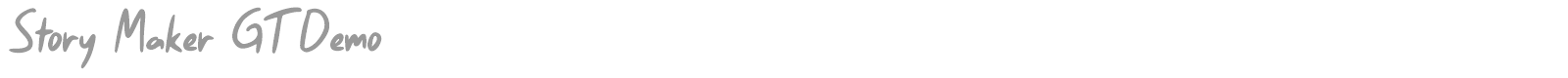 Story Maker GT font preview