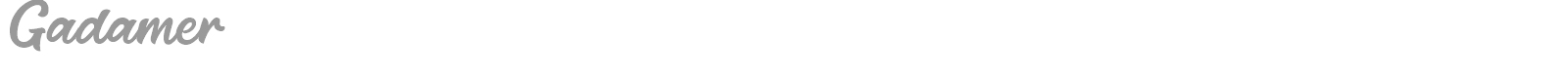 Gadamer font preview