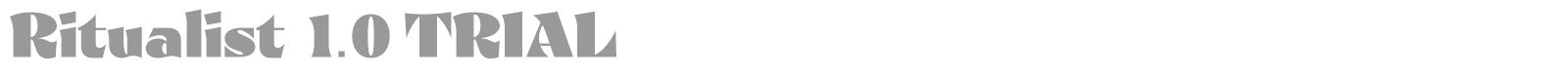 Ritualist font preview