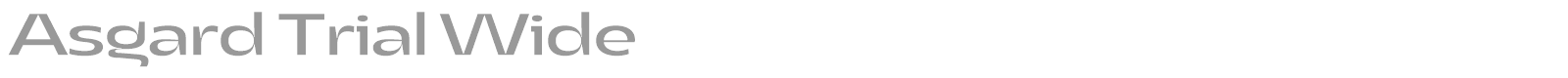 Asgard Wide font preview