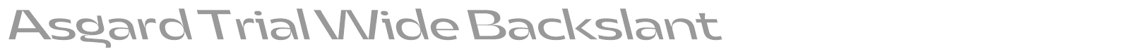 Asgard Wide font preview