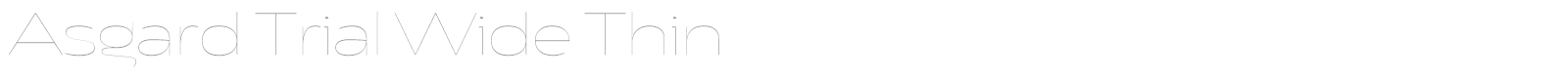 Asgard Wide font preview
