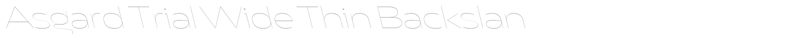 Asgard Wide font preview