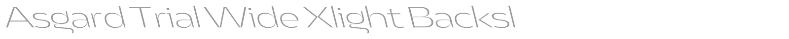 Asgard Wide font preview