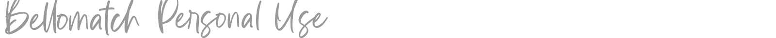 Bellomatch font preview