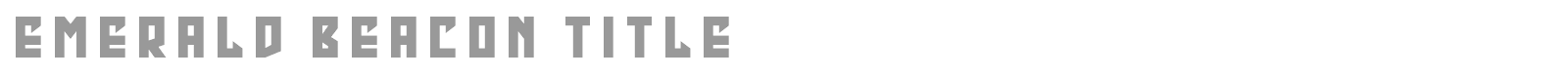 Emerald Beacon font preview
