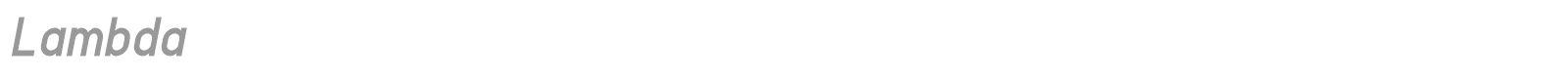 Lambda font preview