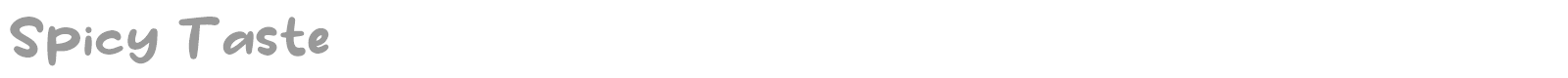 Spicy Taste font preview