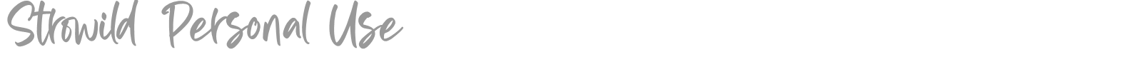 Strowild font preview