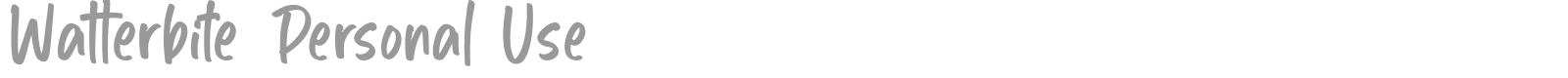 Watterbite font preview