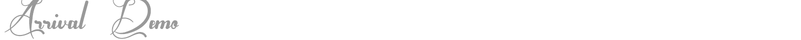 Arrival font preview