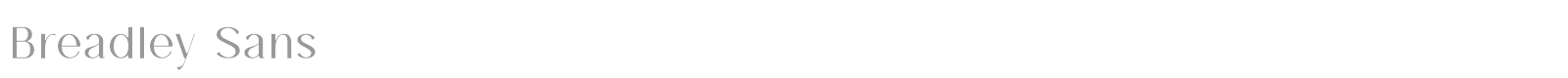 Breadley Sans font preview