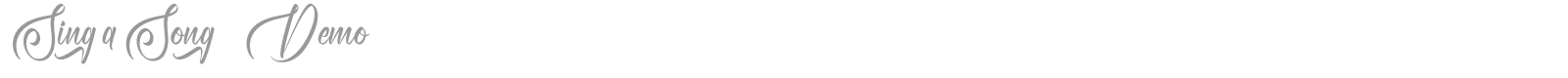 Sing A Song font preview