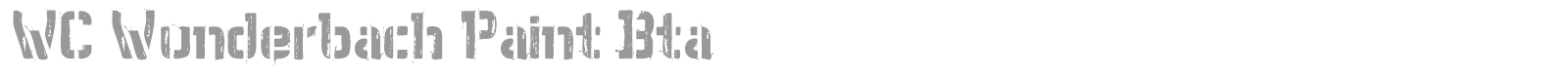 WC Wunderbach Paint Bta font preview
