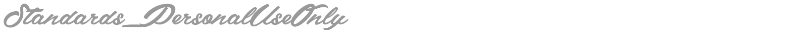 Standards font preview