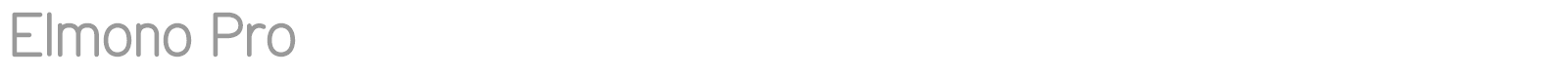 Elmono Pro font preview