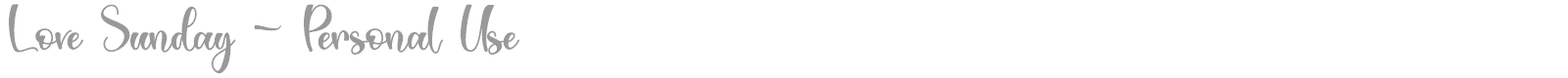Love Sunday font preview