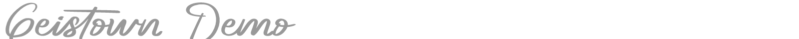 Geistown font preview