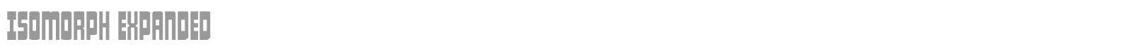 Isomorph font preview