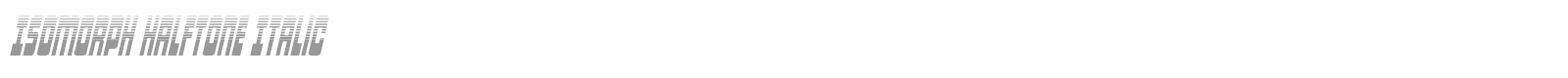 Isomorph font preview