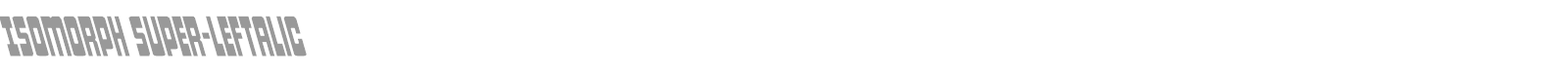 Isomorph font preview