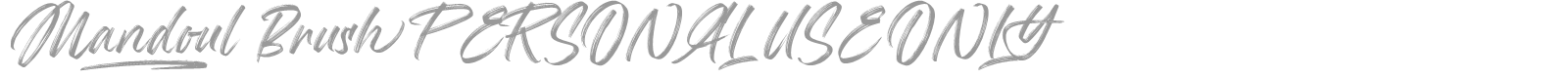 Mandoul Brush font preview