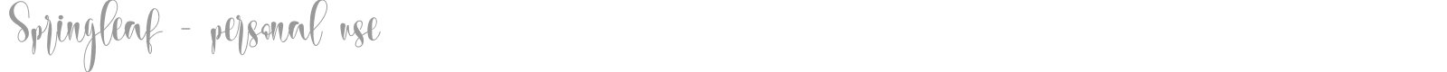 Springleaf font preview
