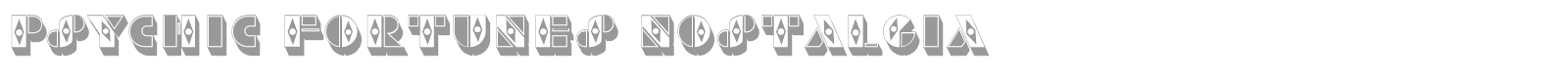 Psychic Fortunes font preview