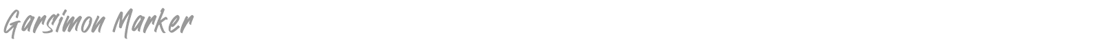 Garsimon Marker font preview
