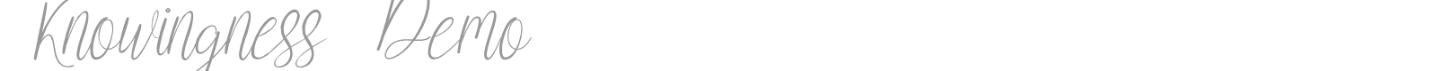 Knowingness font preview