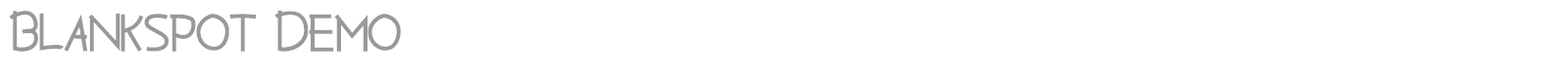 Blankspot font preview