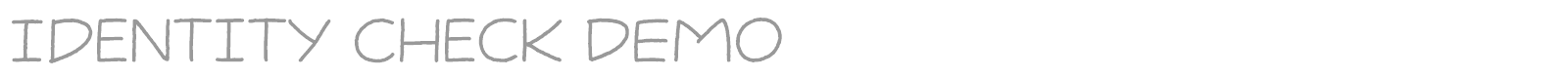 Identity Check font preview
